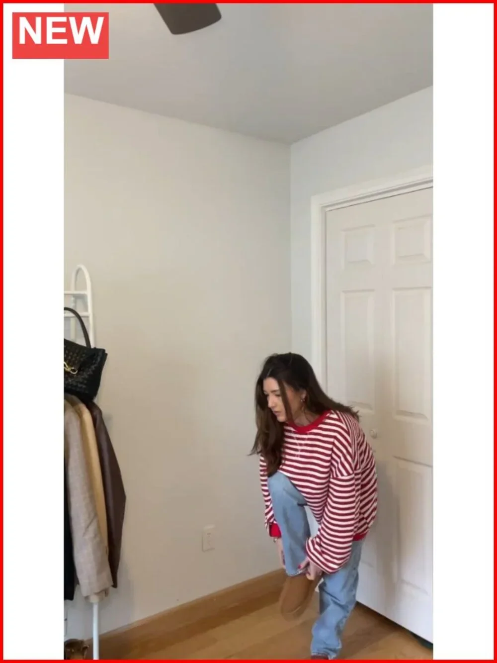 Oversized Striped Crewneck Sweatshirt Long Sleeve Casual Pullover